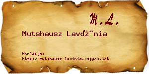 Mutshausz Lavínia névjegykártya